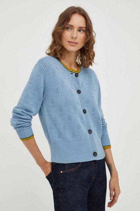 Вовняний кардиган PS Paul Smith легкий колір блакитний