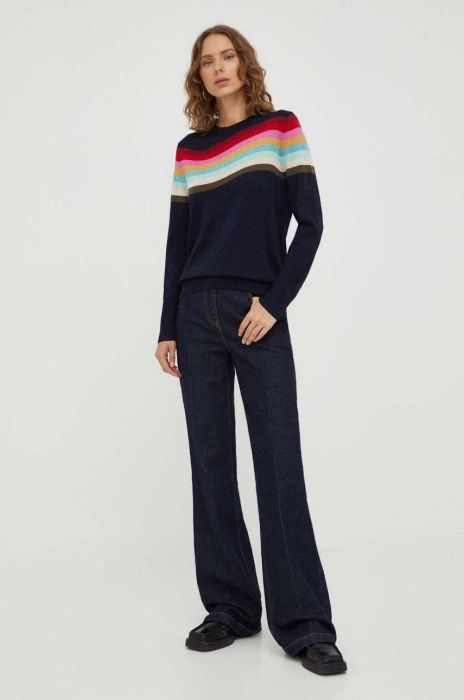 Вовняний светр PS Paul Smith жіночий колір синій легкий