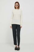 Вовняний светр United Colors of Benetton жіночий колір бежевий легкий гольф (3560296)