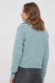 Вовняний светр United Colors of Benetton жіночий  півгольф колір блакитний