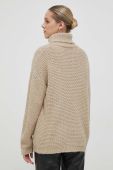 Светр з домішкою вовни United Colors of Benetton жіночий колір бежевий легкий гольф