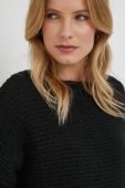 Светр з домішкою вовни United Colors of Benetton жіночий колір чорний