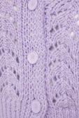 Кардиган з домішкою вовни United Colors of Benetton колір фіолетовий Кардиган з домішкою вовни United Colors of Benetton колір фіолетовий