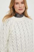 Светр з домішкою вовни United Colors of Benetton жіночий колір бежевий легкий (3679316)