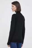 Светр Sisley жіночий колір чорний легкий гольф