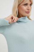 Светр з домішкою вовни Sisley жіночий колір бірюзовий легкий гольф