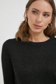Светр з домішкою вовни Sisley жіночий колір чорний легкий (3622358)