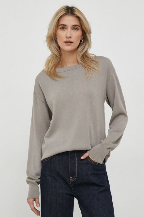 Вовняний светр Sisley жіночий колір бежевий легкий (3615046)