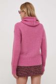 Светр з домішкою вовни Sisley жіночий колір рожевий легкий гольф (3689132)