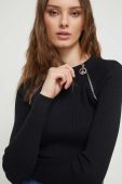 Светр Moschino Jeans жіночий колір чорний легкий
