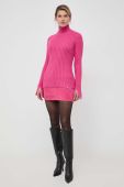 Вовняний светр Patrizia Pepe жіночий колір рожевий півгольф (3651723) Вовняний светр Patrizia Pepe жіночий колір рожевий півгольф (3651723)
