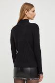 Светр з домішкою вовни Patrizia Pepe жіночий колір чорний легкий гольф
