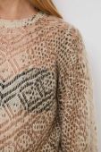Вовняний светр Twinset жіночий колір бежевий легкий (3606430)