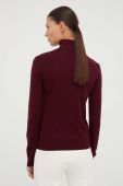 Вовняний светр Iceberg жіночий колір бордовий легкий гольф