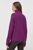 Вовняний светр Karl Lagerfeld жіночий колір фіолетовий гольф