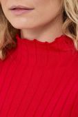 Светр з домішкою вовни MAX&Co. жіночий колір червоний легкий півгольф