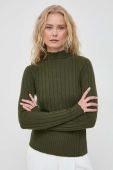 Светр з домішкою вовни MAX&Co. жіночий колір зелений легкий півгольф