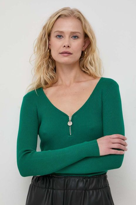 Светр Morgan жіночий колір зелений легкий (3681472)