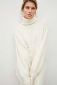 Вовняний светр Gestuz жіночий колір бежевий теплий гольф (3618975)