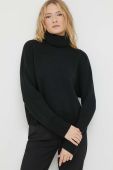 Вовняний светр Joop! жіночий колір чорний теплий гольф