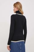 Светр Artigli жіночий колір чорний легкий півгольф