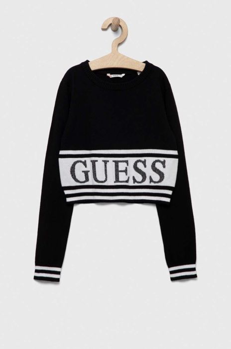 Дитячий светр Guess колір чорний легкий (3328563) Дитячий светр Guess колір чорний легкий (3328563)