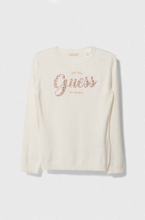 Дитячий светр Guess колір бежевий легкий (3373473) Дитячий светр Guess колір бежевий легкий (3373473)