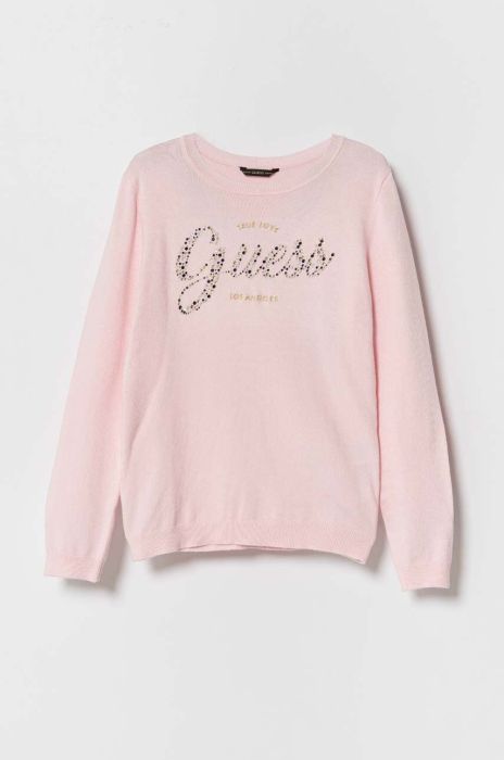Дитячий светр Guess колір рожевий легкий (3373479) Дитячий светр Guess колір рожевий легкий (3373479)