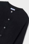 Дитячий кардиган з домішкою вовни Mayoral колір чорний легкий Дитячий кардиган з домішкою вовни Mayoral колір чорний легкий