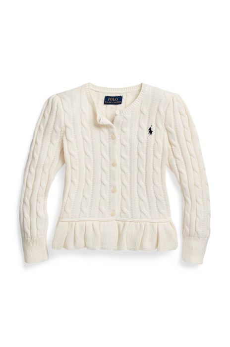 Дитячий бавовняний кардиган Polo Ralph Lauren колір бежевий Дитячий бавовняний кардиган Polo Ralph Lauren колір бежевий