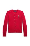 Дитячий кардиган Polo Ralph Lauren колір червоний Дитячий кардиган Polo Ralph Lauren колір червоний