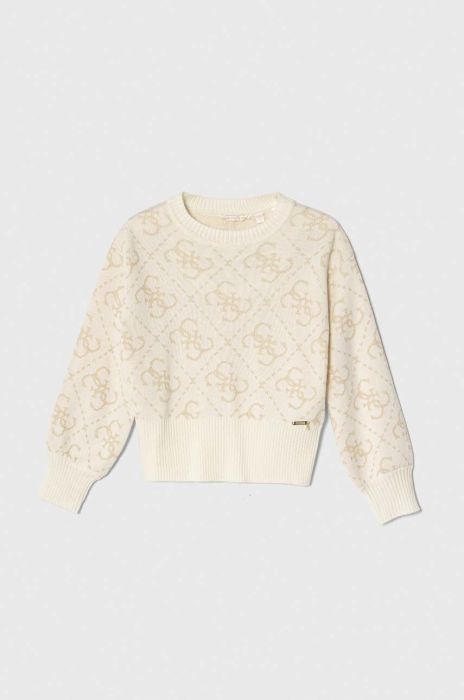 Светр з домішкою вовни Guess колір бежевий Светр з домішкою вовни Guess колір бежевий