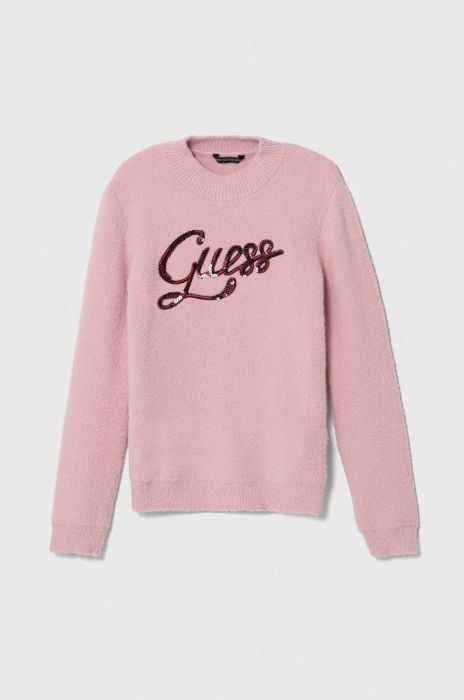 Дитячий светр Guess колір рожевий теплий (3586348) Дитячий светр Guess колір рожевий теплий (3586348)