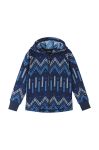 Дитяча кофта Reima Northern колір синій з капюшоном візерунок