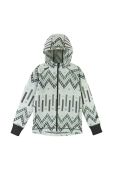 Дитяча кофта Reima Northern колір сірий з капюшоном візерунок