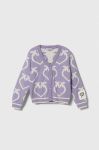 Дитячий кардиган Pinko Up колір фіолетовий легкий Дитячий кардиган Pinko Up колір фіолетовий легкий