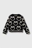 Дитячий кардиган Pinko Up колір чорний легкий