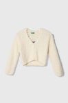 Дитячий кардиган United Colors of Benetton колір бежевий теплий Дитячий кардиган United Colors of Benetton колір бежевий теплий