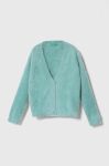Дитячий кардиган United Colors of Benetton колір бірюзовий Дитячий кардиган United Colors of Benetton колір бірюзовий