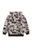 Дитяча бавовняна кофта Dkny x DC Comics колір чорний з капюшоном візерунок (3639839) Дитяча бавовняна кофта Dkny x DC Comics колір чорний з капюшоном візерунок (3639839)