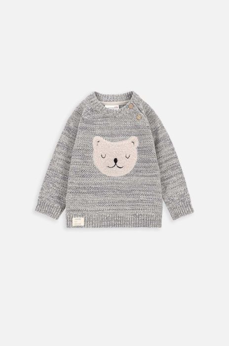 Бавовняний светр для немовлят Coccodrillo колір бежевий Бавовняний светр для немовлят Coccodrillo колір бежевий