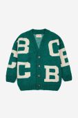 Дитячий кардиган з домішкою вовни Bobo Choses колір зелений Дитячий кардиган з домішкою вовни Bobo Choses колір зелений