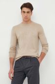 Светр з домішкою шовку Guess колір бежевий легкий (3316860)