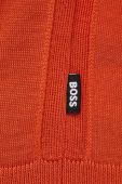 Вовняний светр BOSS чоловічий колір помаранчевий легкий