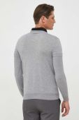Вовняний светр BOSS чоловічий колір сірий легкий (3274510)