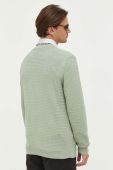 Бавовняний светр HUGO колір зелений легкий (3322450)