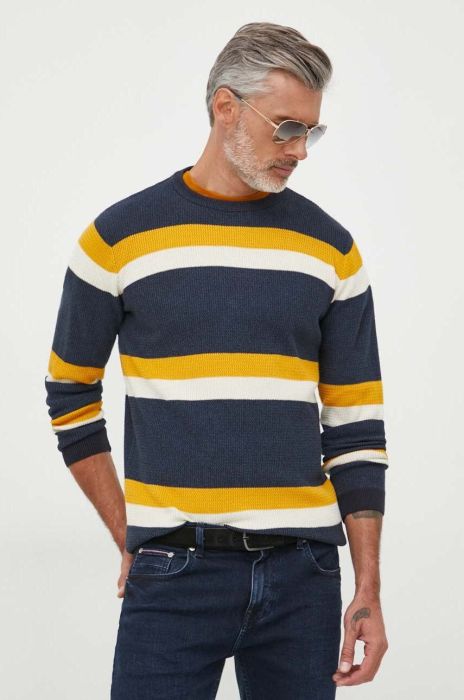 Бавовняний светр Lindbergh колір синій