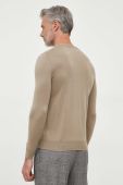Светр з домішкою вовни Guess чоловічий колір коричневий легкий