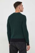 Светр з домішкою вовни Guess чоловічий колір зелений легкий