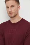 Светр з домішкою шовку Armani Exchange колір бордовий легкий Светр з домішкою шовку Armani Exchange колір бордовий легкий
